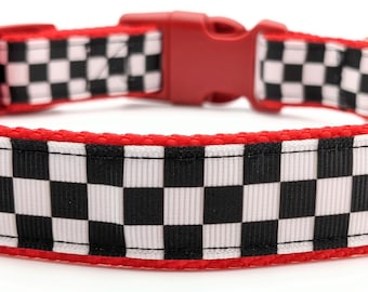 Checkered Flag Dog Collar / Racing / Race Car