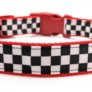 Checkered Flag Dog Collar / Racing / Race Car