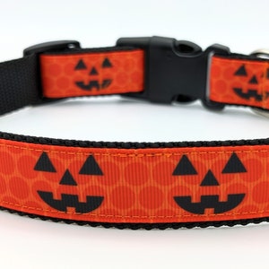 Jack O' Lantern Dog Collar / Pumpkin Dog Collar / Halloween Dog Collar image 1