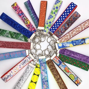 Custom Ribbon Key Fob / Key Chain Holder - You pick the design!