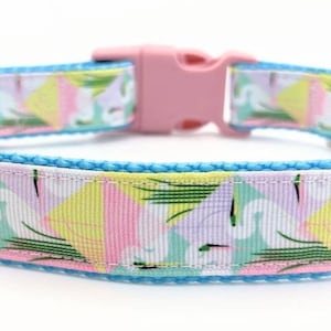 Beach Bird Dog Collar / Crane Egret Dog Collar / Summer Beach Dog Collar