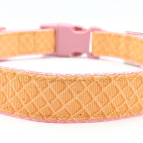 Waffle Dog Collar / Waffle Cone Ice Cream / Food Treats Snack