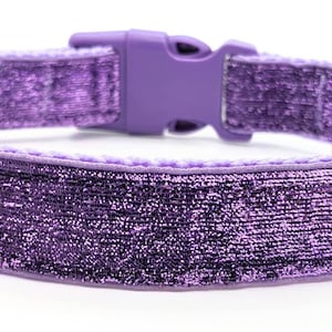 Lavender Sparkle Dog Collar / Light Purple Glitter Bling Dog Collar