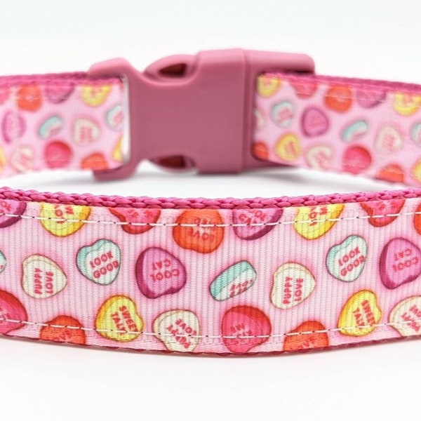 Candy Hearts Dog Collar / Valentine Conversation Hearts