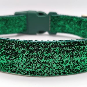 Emerald Green Sparkle Dog Collar / Christmas St. Patricks Sparkle Dog Collar