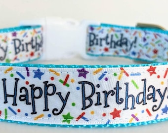 Happy Birthday Dog Collar: Confetti Party Pet Gift