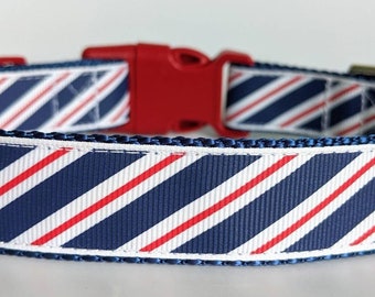 American Tie Dog Collar / 4th of July / Independence Day / USA Patriotic Dog Collar (LIMITED SUPPLY)