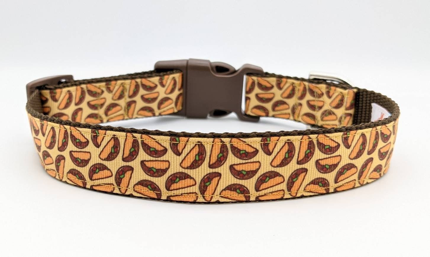 Taco Tuesday Dog Collar Playful Mexican Food Ribbon