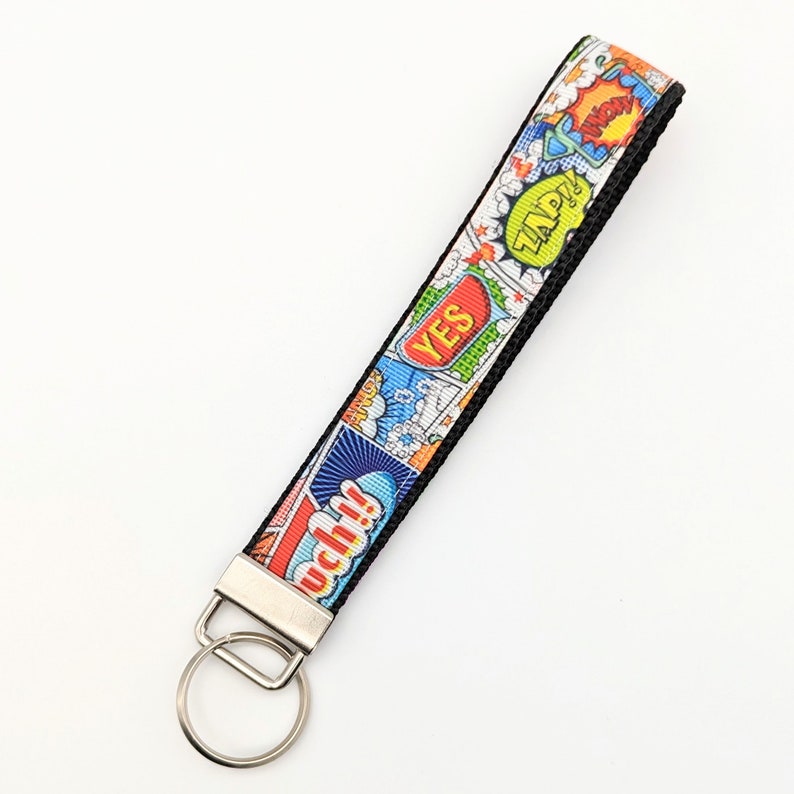 Custom Ribbon Key Fob / Key Chain Holder You pick the design image 8