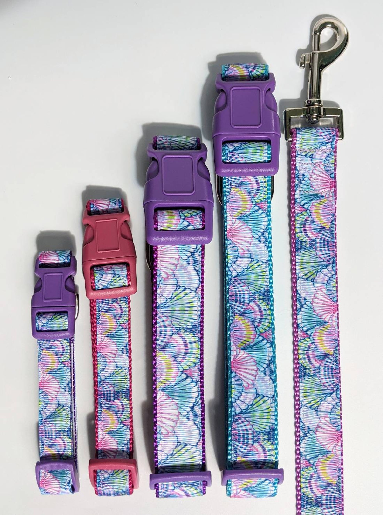 Seashells Dog Collar / Beach Dog Collar / Summer Dog Collar / Etsy