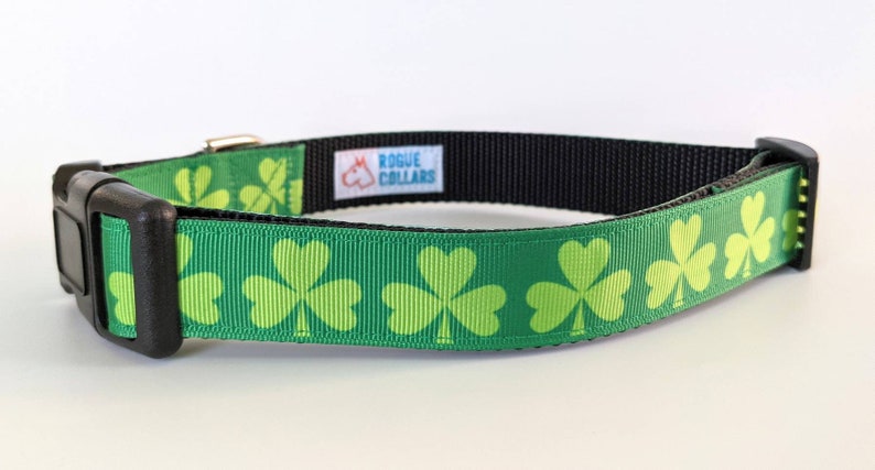 Shamrock Dog Collar / Lucky Irish Clover St. Patrick's Day Dog Collar image 7