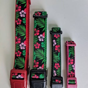 Hawaiian Shirt Dog Collar / Floral Dog Collar / Summer Dog Collar / Beach Dog Collar image 2