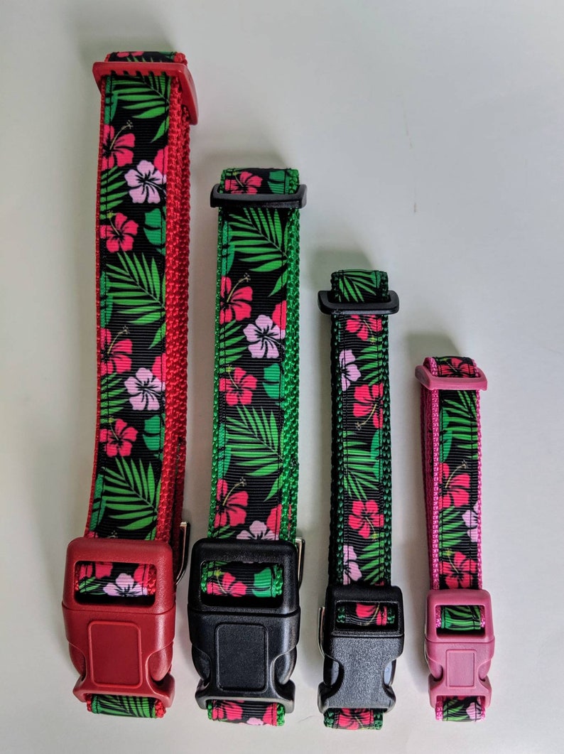 Hawaiian Shirt Dog Collar / Floral Dog Collar / Summer Dog Collar / Beach Dog Collar image 2