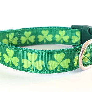 Shamrock Dog Collar / Lucky Irish Clover St. Patrick's Day Dog Collar image 4