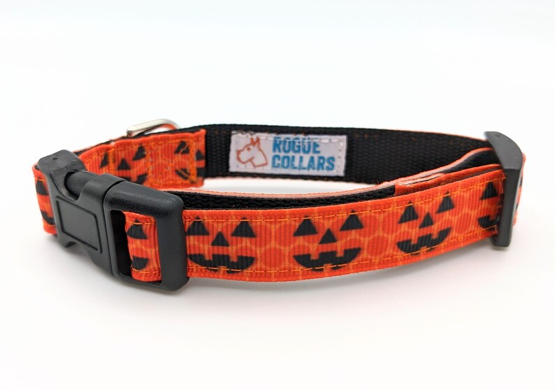 Jack O' Lantern Dog Collar / Pumpkin Dog Collar / Halloween Dog Collar image 4