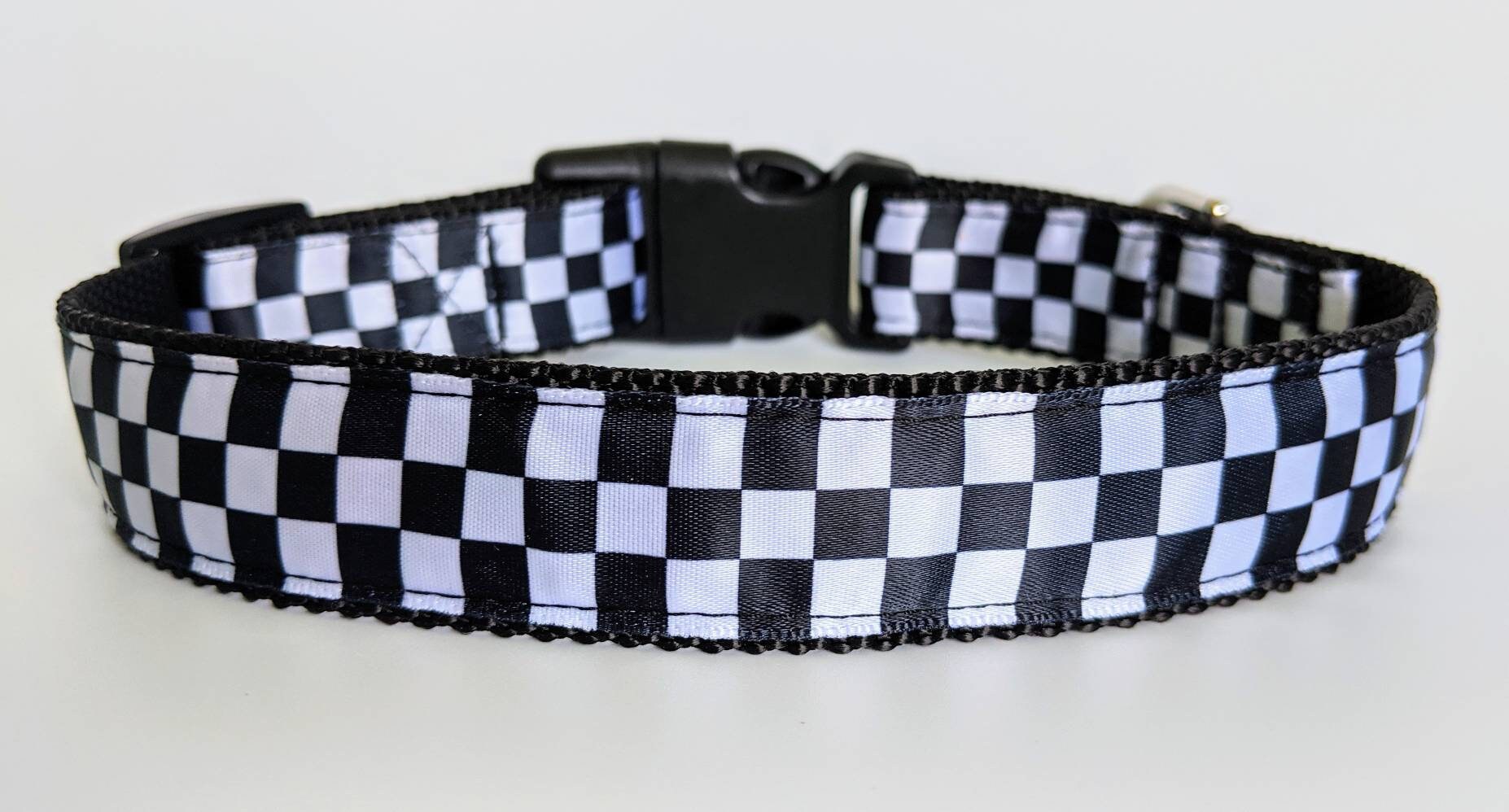 Checkered Flag Dog Collar / Racing / Race Car