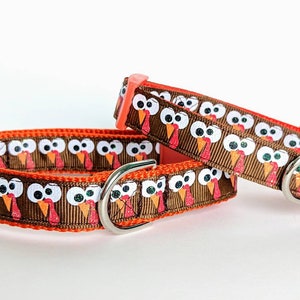 Gobbles the Turkey Dog Collar / Thanksgiving Dog Collar / Fall Dog Collar image 2