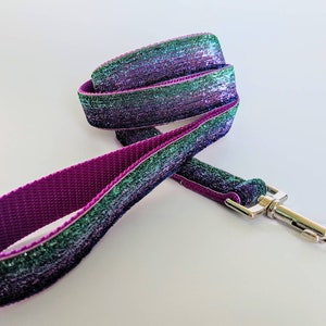 Mermaid Ombre Sparkle Dog Collar / Blue Purple Aqua / Bling Dog Collar image 7