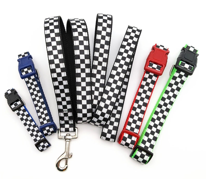 Checkered Flag Dog Collar / Racing / Race Car image 8