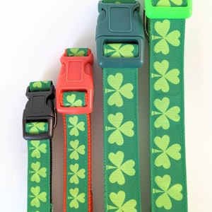 Shamrock Dog Collar / Lucky Irish Clover St. Patrick's Day Dog Collar image 2