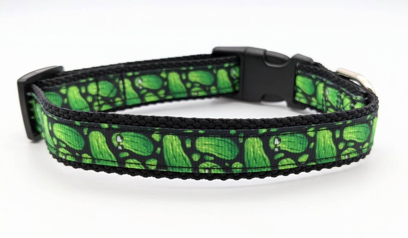 Cool Pickles Dog Collar / Dill Pickle Cucumber Foodie Dog Gift image 5