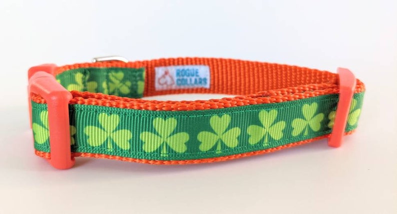 Shamrock Dog Collar / Lucky Irish Clover St. Patrick's Day Dog Collar image 5