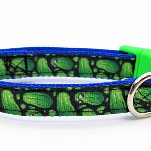 Cool Pickles Dog Collar / Dill Pickle Cucumber Foodie Dog Gift image 4