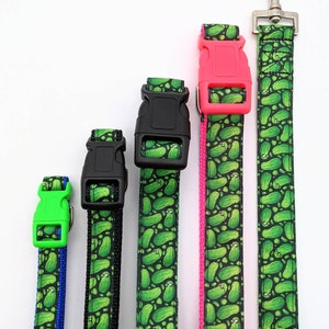 Cool Pickles Dog Collar / Dill Pickle Cucumber Foodie Dog Gift image 2