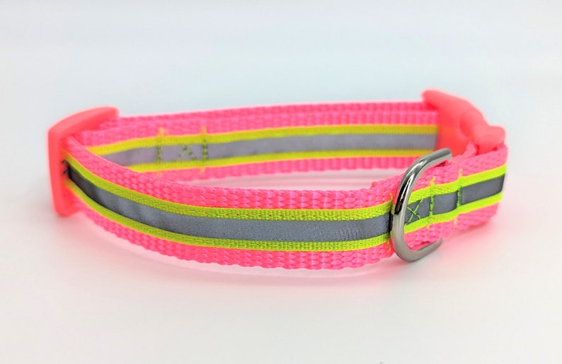 Neon Yellow Reflective Safety Dog Collar image 5