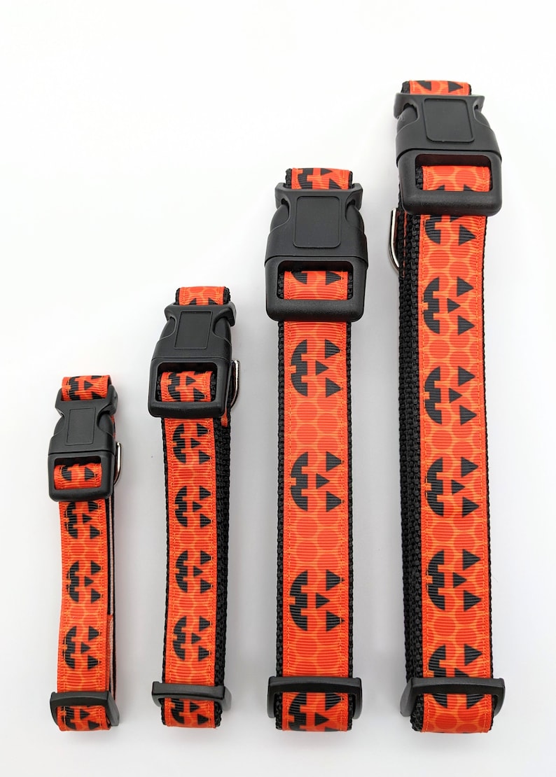 Jack O' Lantern Dog Collar / Pumpkin Dog Collar / Halloween Dog Collar image 2