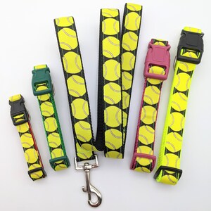 Tennis Ball Dog Collar / Yellow Tennis Ball image 7