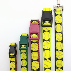 Tennis Ball Dog Collar / Yellow Tennis Ball image 2