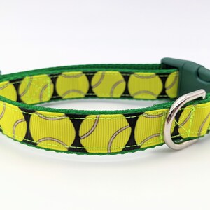 Tennis Ball Dog Collar / Yellow Tennis Ball image 5