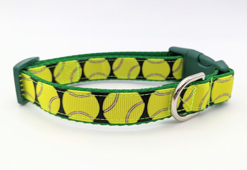 Tennis Ball Dog Collar / Yellow Tennis Ball image 5