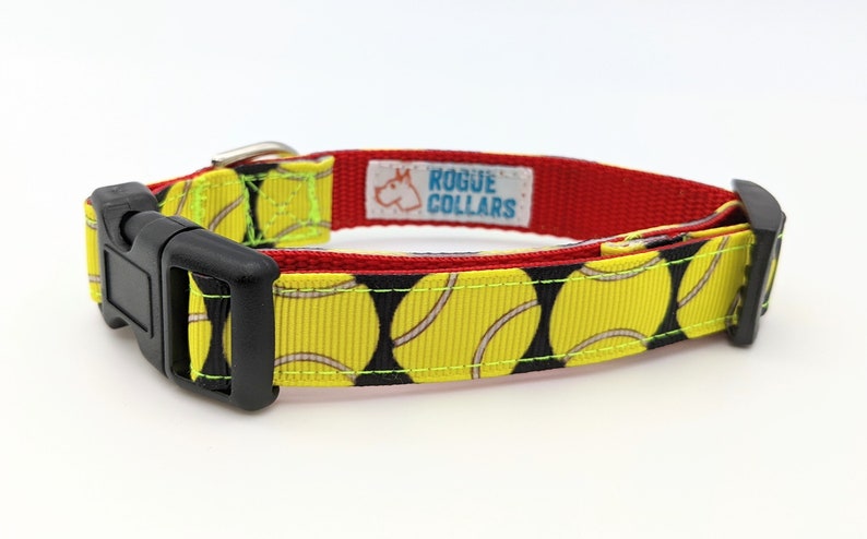 Tennis Ball Dog Collar / Yellow Tennis Ball image 4