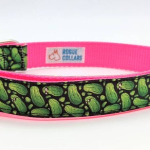 Cool Pickles Dog Collar / Dill Pickle Cucumber Foodie Dog Gift image 6
