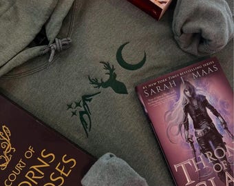 Maasverse Embroidery Crewneck: Booktok Sweater, Gift for Book Lover