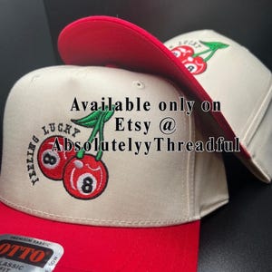 Cherry Trucker Hat - Etsy display picture 3