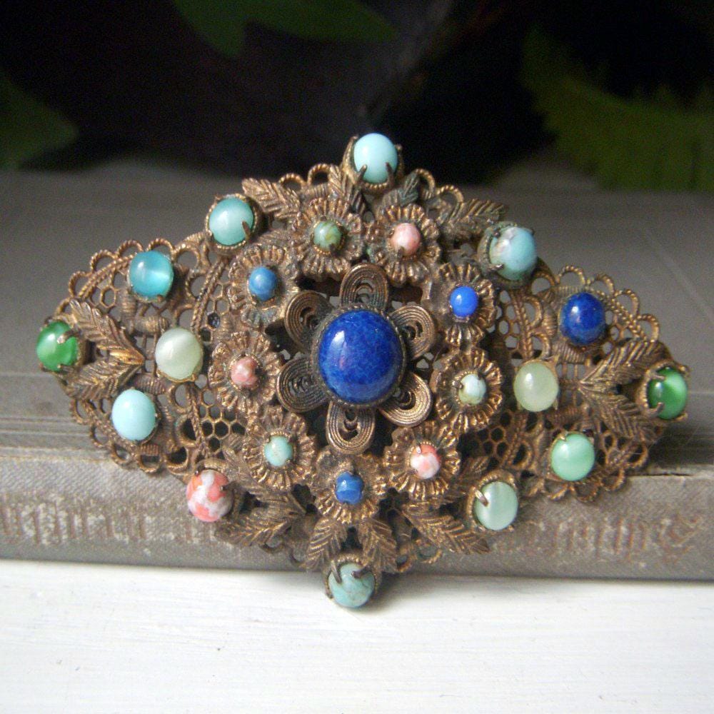 Czech Brooch - Etsy
