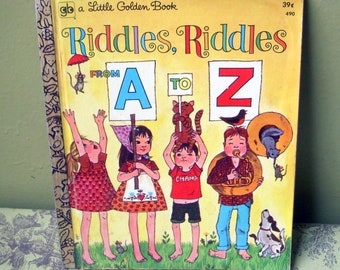 Riddles, Riddles, Vintage Little Golden Book, Trina Schart, Hyman LGB, 1973 Golden Book, A to Z ABC Book