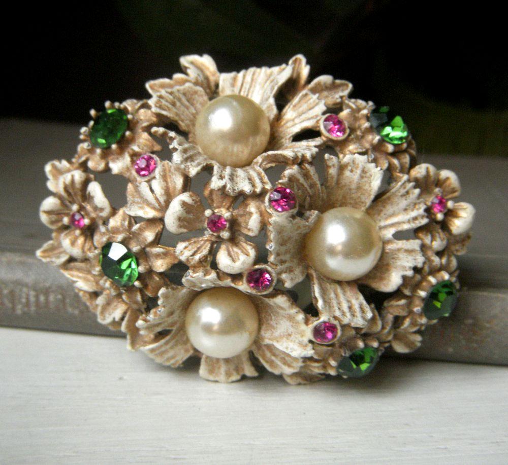 【超美品】FLORENZAヴィンテージ  1950-1960年代　ブローチ FLORENZA 1950s Vtg Cameo Brooch - Etsy