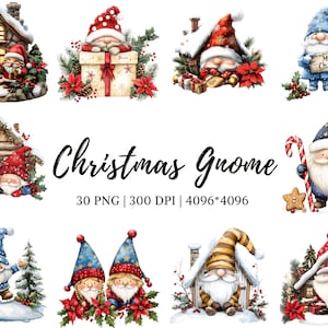 Paquete de imágenes PNG de gnomos navideños, imágenes PNG de gnomos de invierno. Imágenes PNG de gnomos navideños, imágenes PNG de Navidad por sublimación, descarga digital