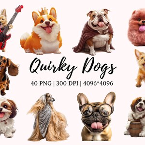 Eigenzinnige hond clipart png bundel, aquarel eigenzinnige hond clipart, eigenzinnige hondenras clipart, huisdier ras clipart, grillige hond png, dierlijke clipart