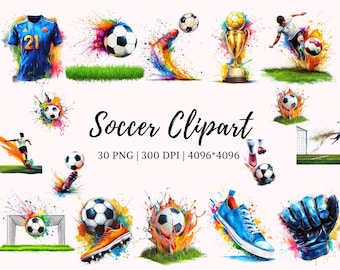 Paquete de imágenes prediseñadas de fútbol png, imágenes prediseñadas de fútbol en acuarela png, imágenes prediseñadas de fútbol, imágenes prediseñadas de fútbol en acuarela, descarga digital
