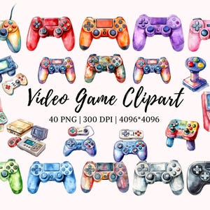 Videospiel Controller Clipart png Bundle, Controller Clipart, Game Controller Clipart, Gaming Clipart, hohe Qualität Png, digitaler Download