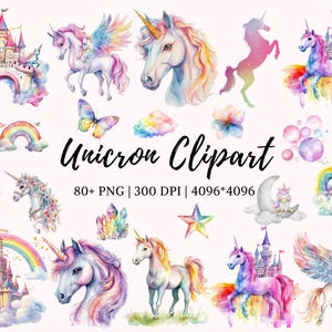 Paquete de imágenes prediseñadas de unicornio png, paquete de imágenes prediseñadas de unicornio arcoíris png, imágenes prediseñadas de unicornio, imágenes prediseñadas de unicornio de acuarela, imágenes prediseñadas de unicornio mágico