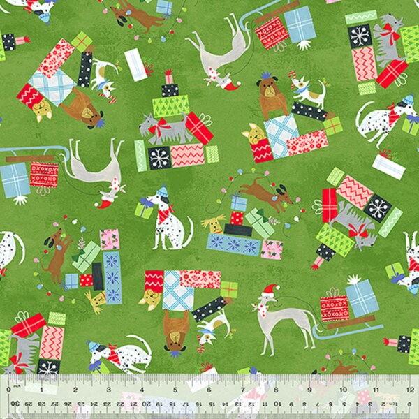 Happy Pawlidays by Jill McDonald for Windham Fabrics