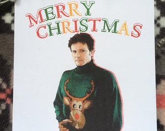 Marc Darcy Colin Firth Bridget Jones's Diary Christmas Card Funny Handmade
