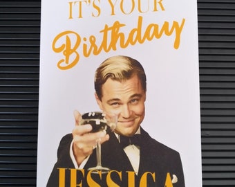 Great Gatsby Personalised Birthday Card | Greeting Card | Leonardo DiCaprio