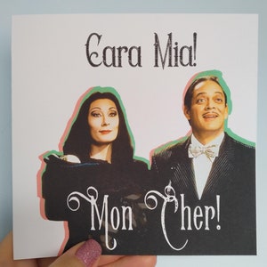 Addams Family Morticia en Gomez Valentijnsdagkaart Liefdeskaart - Eeuwige liefde